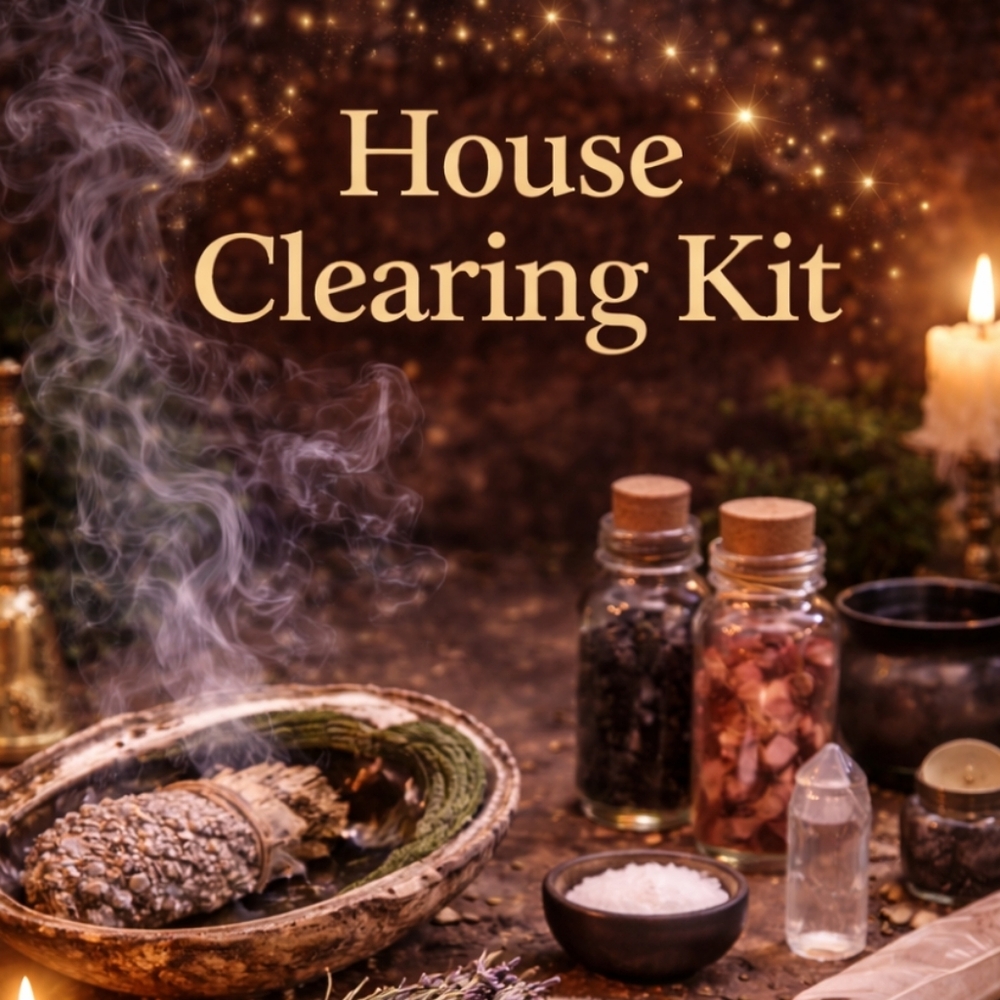 Spiritual Clearing Kit with Sage, Palo Santo & Crystals